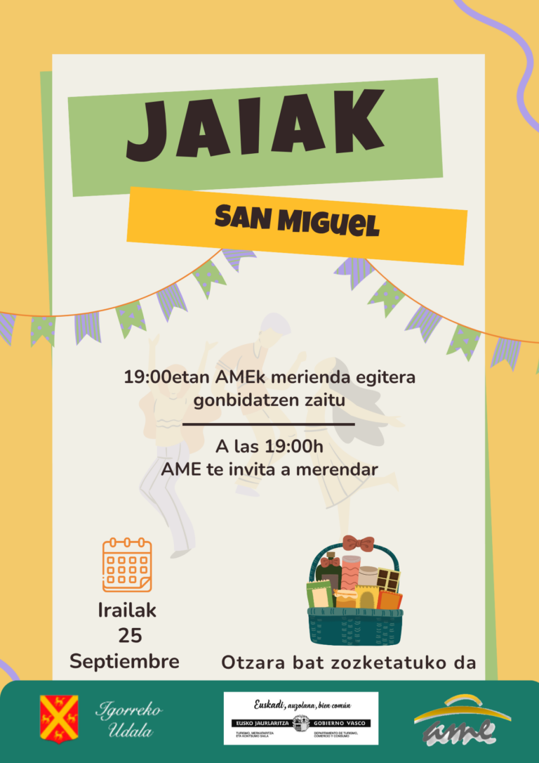 AMEk merienda antolatu du irailaren 25ean, San Miguel jaietan